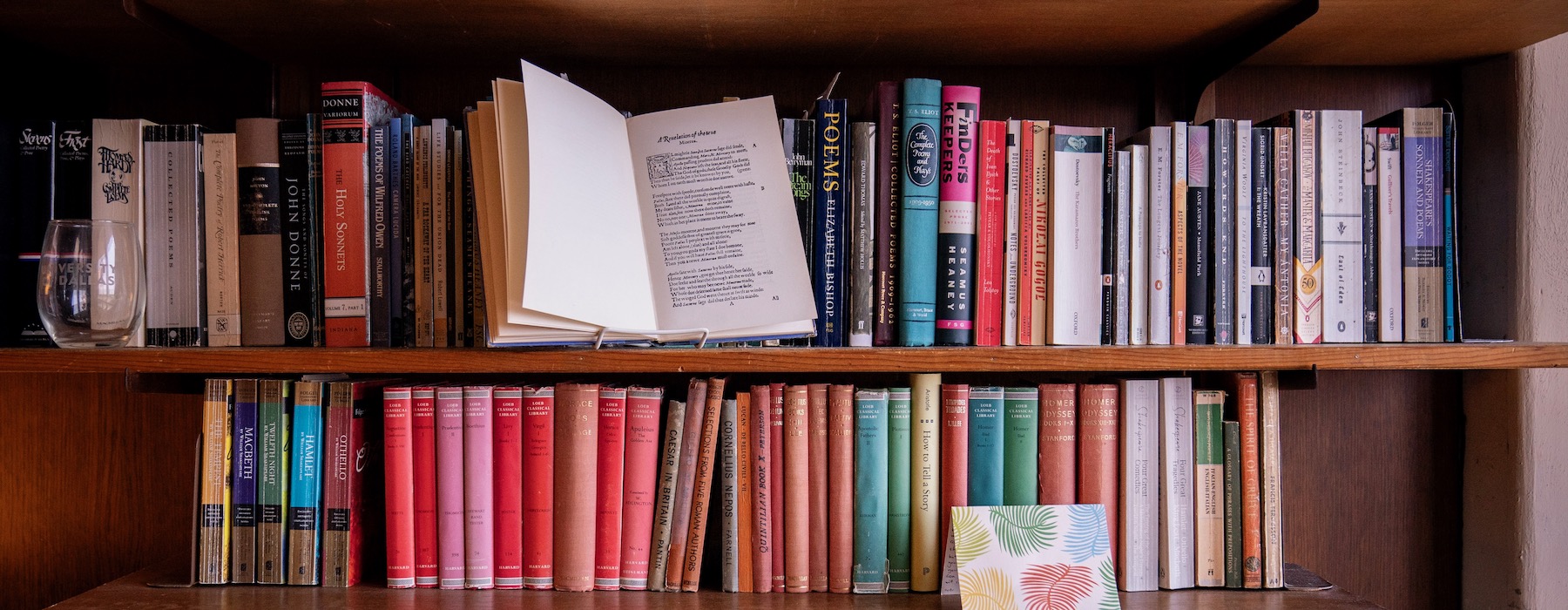 Books on a bookshelf